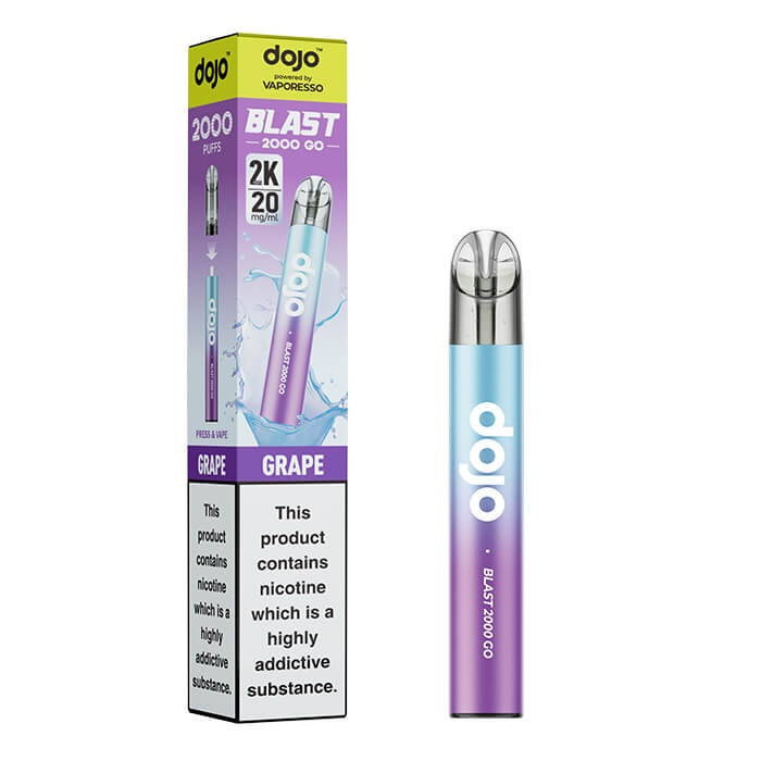 DOJO Blast 2000 Go Transparent Prefilled Vape Kit - Grape