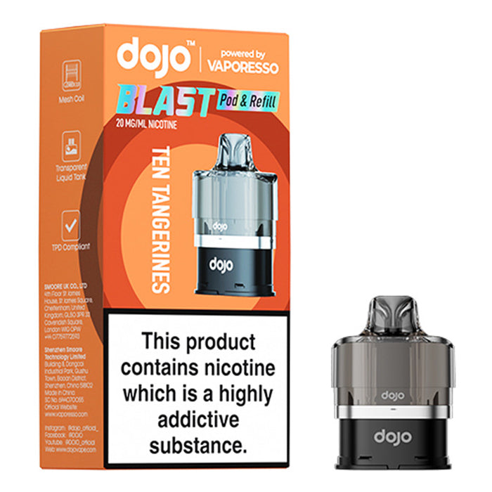 DOJO Blast 6000 Pod & Refill - Ten Tangerines