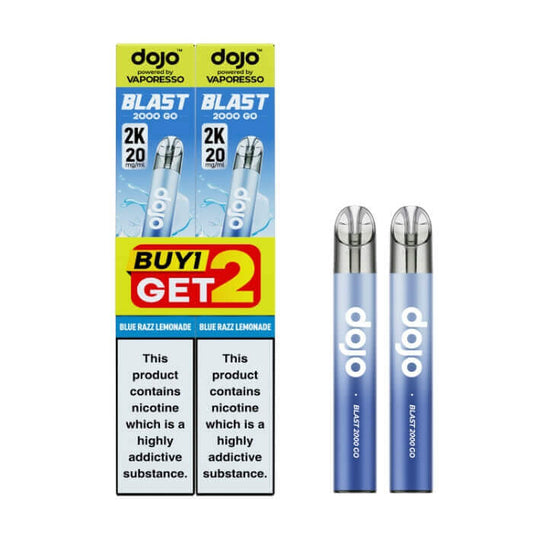 DOJO Blast 2000 Go V2 Prefilled Vape Kit Bundle - Blue Razz Lemonade