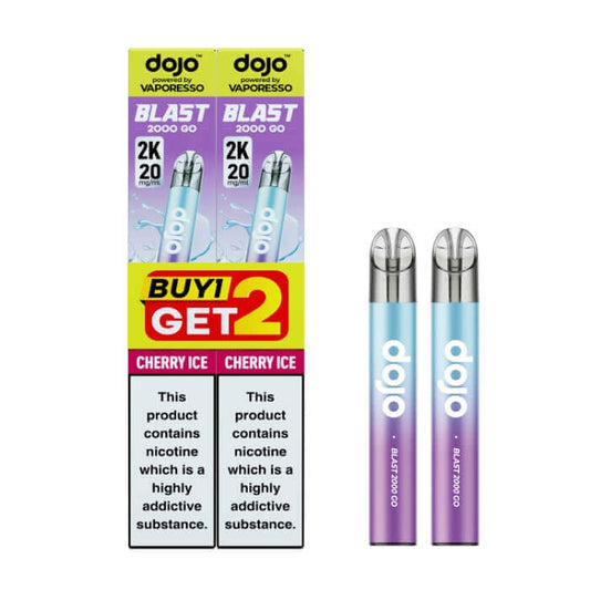 DOJO Blast 2000 Go V2 Prefilled Vape Kit Bundle - Cherry Ice