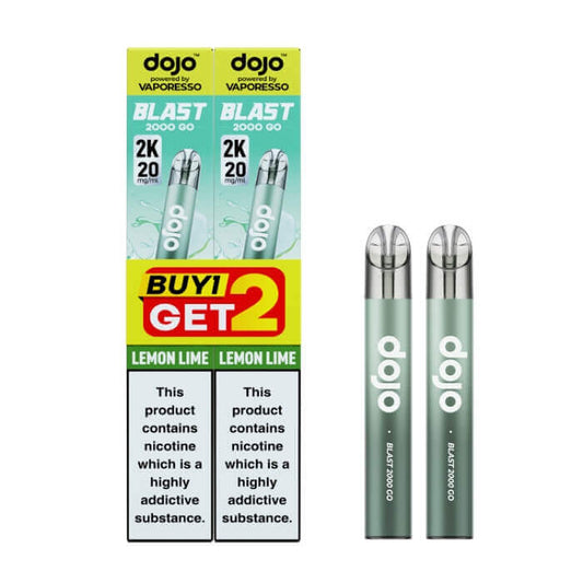 DOJO Blast 2000 Go V2 Prefilled Vape Kit Bundle - Lemon Lime