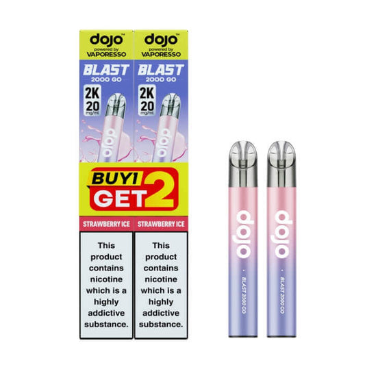 DOJO Blast 2000 Go V2 Prefilled Vape Kit Bundle - Strawberry Ice