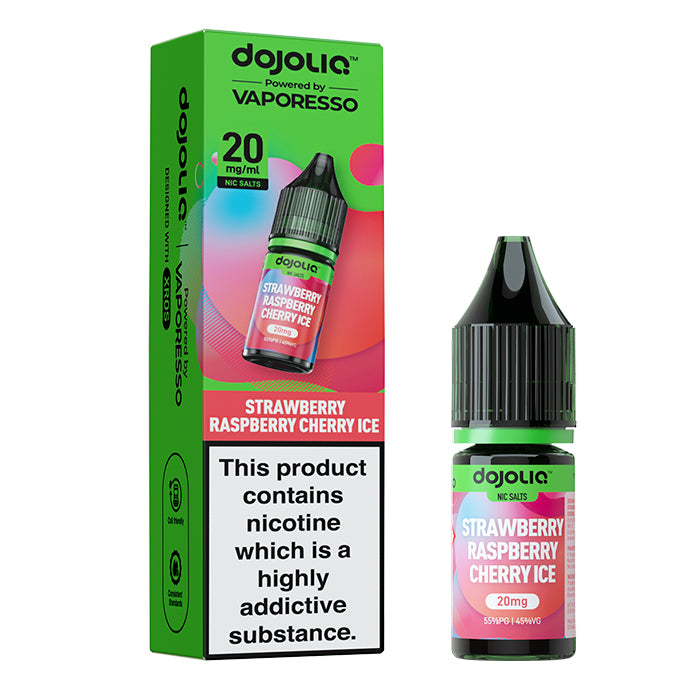 Vaporesso DOJOLIQ Nic Salts - Strawberry Raspberry Cherry Ice - 10ml E-Liquid