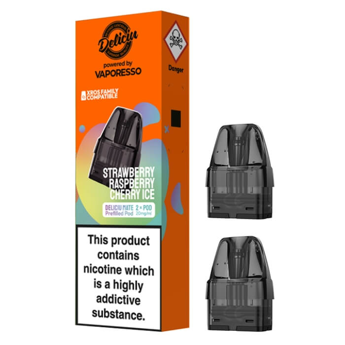 Vaporesso Deliciu Mate Prefilled Pod - Strawberry Raspberry Cherry Ice - 2PK