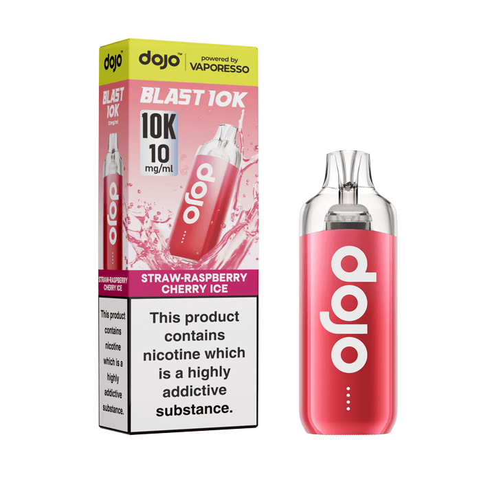 DOJO Blast 10K Prefilled Kit - Strawberry Raspberry Cherry Ice - 10mg