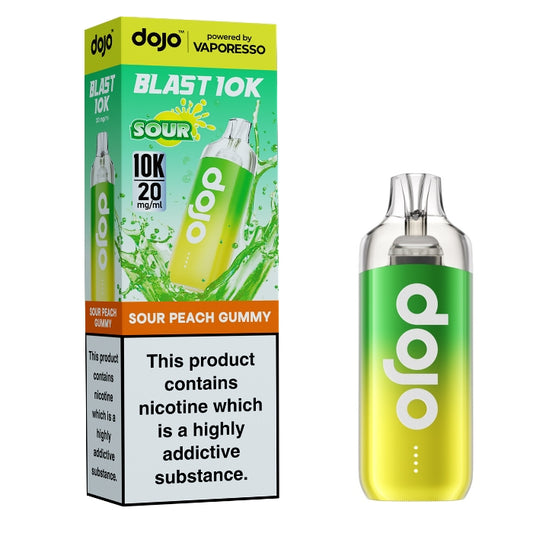 DOJO Blast 10K Prefilled Vape Kit - Sour Peach Gummy