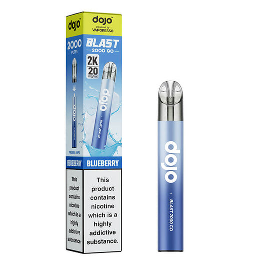 DOJO Blast 2000 Go Transparent Prefilled Vape Kit - Blueberry
