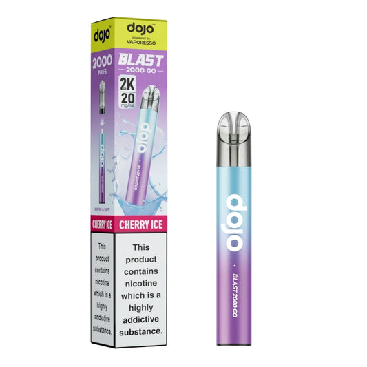 DOJO Blast 2000 Go Transparent Prefilled Vape Kit - Cherry Ice