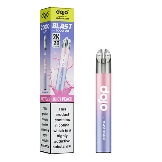 DOJO Blast 2000 Go Transparent Prefilled Vape Kit - Juicy Peach