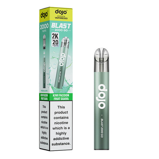 DOJO Blast 2000 Go Transparent Prefilled Vape Kit - Kiwi Passion Fruit Guava