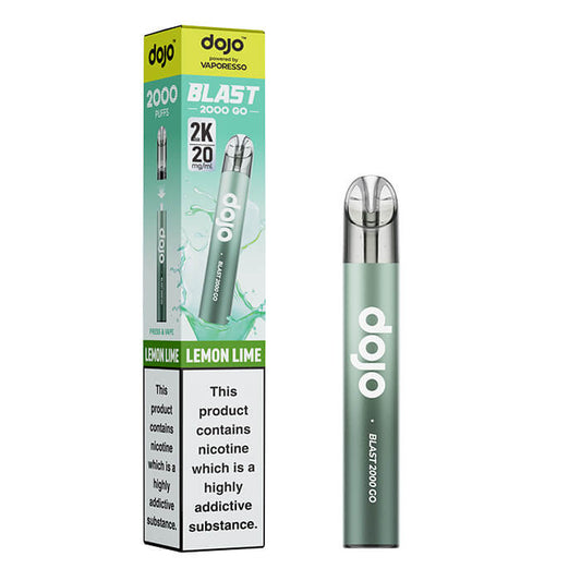 DOJO Blast 2000 Go Transparent Prefilled Vape Kit - Lemon Lime