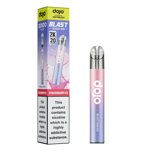 DOJO Blast 2000 Go Transparent Prefilled Vape Kit - Strawberry Ice