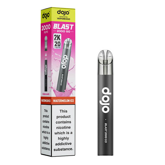 DOJO Blast 2000 Go Transparent Prefilled Vape Kit - Watermelon Ice
